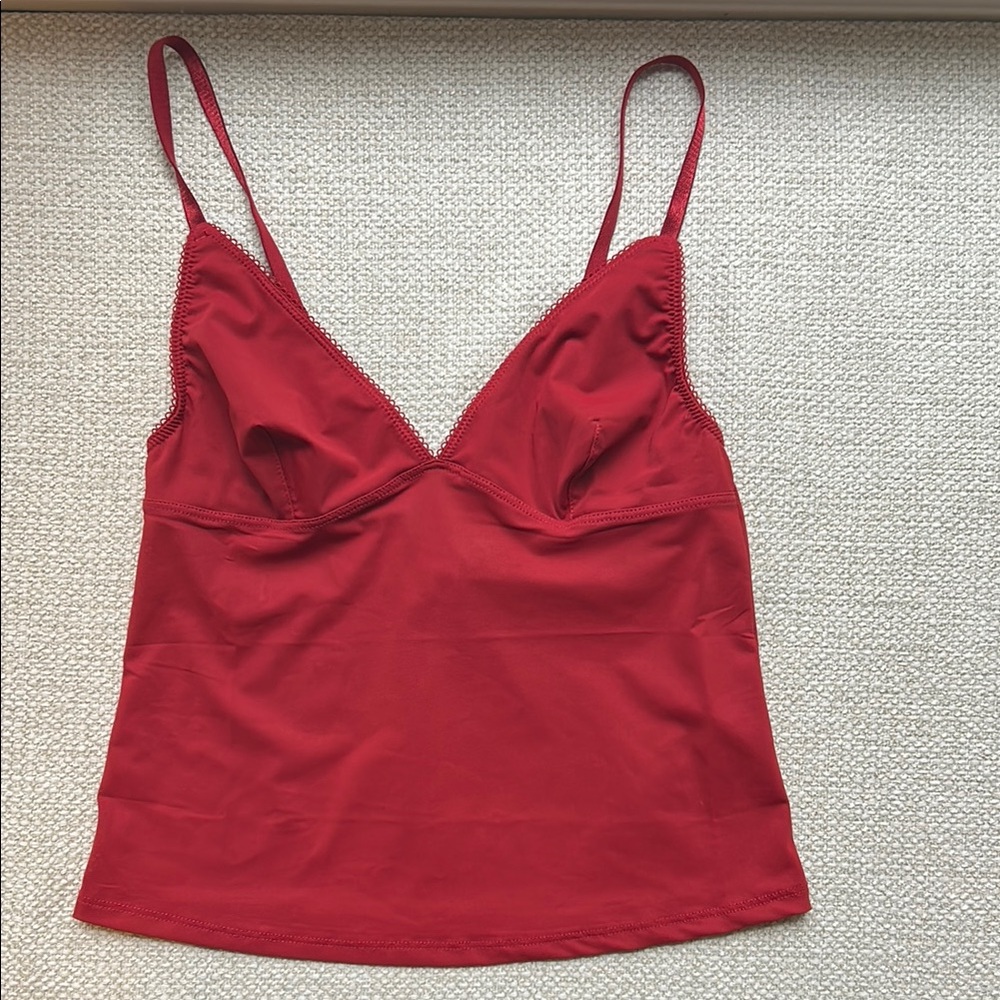 Red Spaghetti Strap Top - Urban Outfitters, out from under